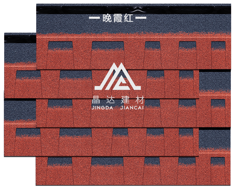 標(biāo)準(zhǔn)雙層晚霞紅瀝青瓦組合效果 標(biāo)準(zhǔn)雙層晚霞紅瀝青瓦組合效果