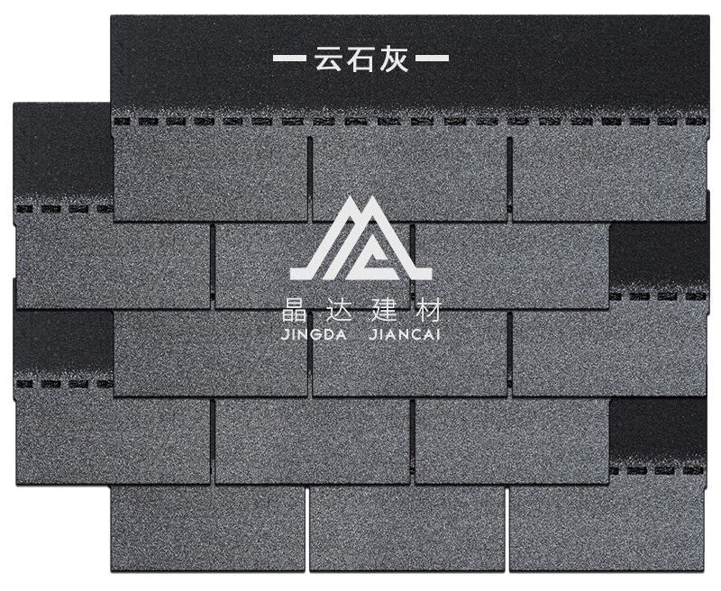 標(biāo)準(zhǔn)單層寶石藍瀝青瓦組合效果